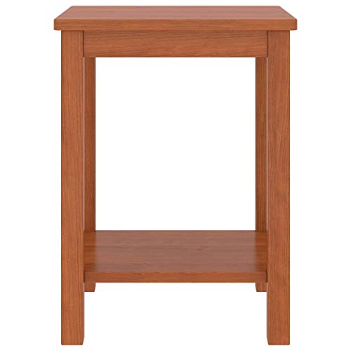 vidaXL Madera Maciza de Mango Mesita de Noche Mesilla Auxiliar Cama Armario de Dormitorio Habitación Organizador Almacenamiento Marrón Miel 40x30x50cm