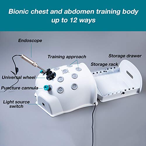 WANJIAJIA Toracoscopia y Laparoscópica Simulador Cirugía Kit de Sutura Quirurgica para Medicina Enseñando, con HD Endoscopio Cámara & 4 Instrumento Quirúrgico & 9 Entrenamiento Módulos