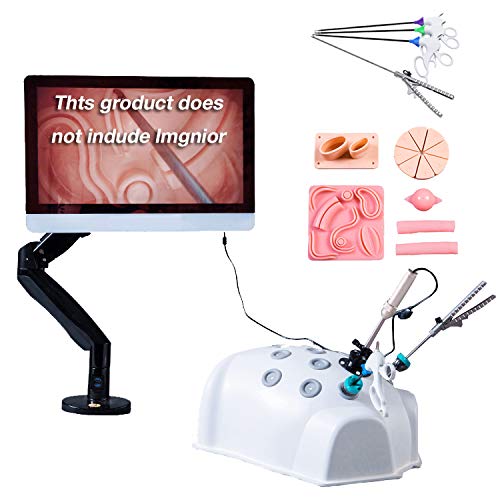 WANJIAJIA Toracoscopia y Laparoscópica Simulador Cirugía Kit de Sutura Quirurgica para Medicina Enseñando, con HD Endoscopio Cámara & 4 Instrumento Quirúrgico & 9 Entrenamiento Módulos