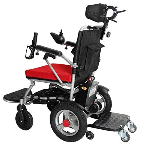 WBJLG Silla de Ruedas eléctrica de Servicio Pesado para Personas Mayores discapacitadas, Silla de Ruedas eléctrica Plegable 250W * 2 Conmutación Manual eléctrica de Doble Motor se Adapta a una VAR