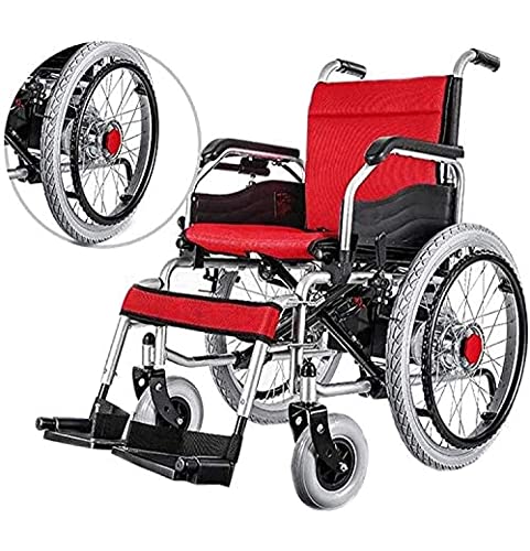 WBJLG Silla de Ruedas eléctrica Liviana de Largo Alcance - Control Remoto Silla de Ruedas eléctrica Plegable Sillas de Ruedas motorizadas Ayuda de Movilidad con Joystick Inteligente de 360 ​​°, 12