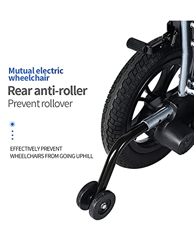 WBJLG Silla de Ruedas eléctrica Liviana, Plegable, eléctrica, compacta, con Ayuda para la Movilidad, Silla de Ruedas con Joystick de 360 ​​°, Adecuada para Personas Mayores y discapacitadas