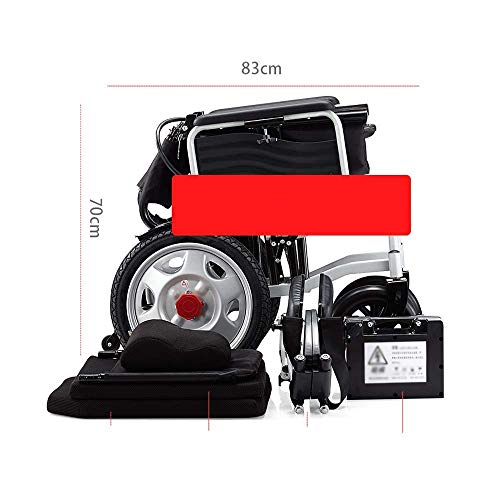 WBJLG Silla de Ruedas eléctrica para Personas Mayores discapacitadas Plegable Plegable Inteligente para Personas Mayores discapacitadas Scooter Completo automático de Cuatro Ruedas 100 kg de Carga
