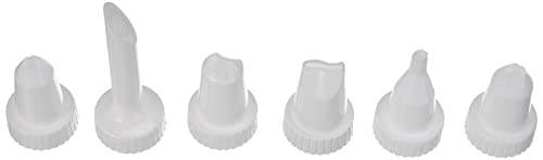 Westmark Jeringa para mezclar y adornar con 6 boquillas de formas diferentes, Volumen de llenado 280 ml, Plástico, Transparente/blanco, 32382260