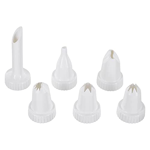 Westmark Jeringa para mezclar y adornar con 6 boquillas de formas diferentes, Volumen de llenado 280 ml, Plástico, Transparente/blanco, 32382260