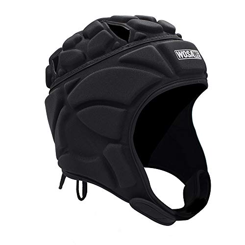 WOSAWE Protección de Casco Ajustable Portero de Cabeza para Fútbol Americano Rugby Deportes (Clásico XL)