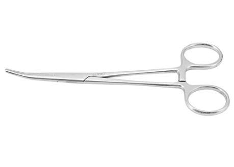 WYMAODAN YIYI Pinzas hemostáticas, Acero Inoxidable Perro Gato Mascota Tijeras Oreja Abrazadera de Pelo Tijeras de Pesca Herramientas (Curva de 16cm)