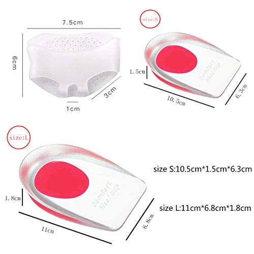 Xiuyer Metatarsal Pads, 4 Pares Taloneras Silicona Suaves 6 Pares Transpirables Almohadillas Metatarsianas Plantilla Hombres Mujeres