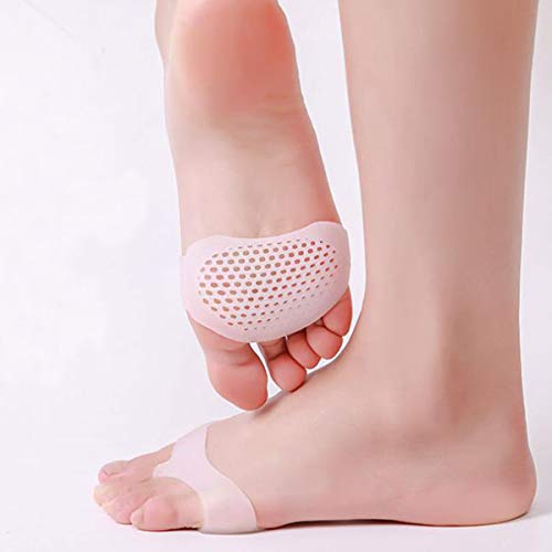 Xiuyer Metatarsal Pads, 4 Pares Taloneras Silicona Suaves 6 Pares Transpirables Almohadillas Metatarsianas Plantilla Hombres Mujeres