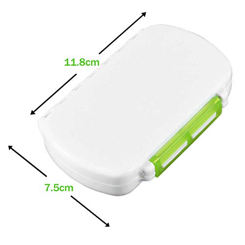 Xrten Mini Organizador de Pastillas semanal con 6 Compartimentos, Pastillero Diario Viaje