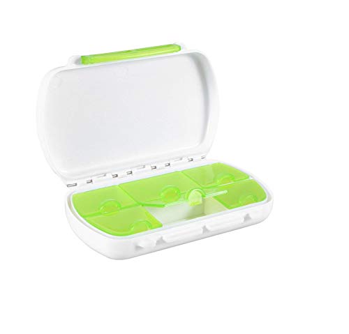 Xrten Mini Organizador de Pastillas semanal con 6 Compartimentos, Pastillero Diario Viaje