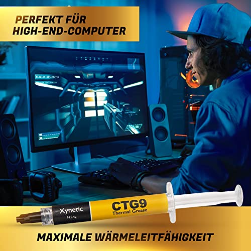 Xynetic® - Pasta Termica - Calidad premium Pasta Termica procesador 4 gramos - máxima conductividad pasta térmica 13.6 W/m-k - Thermal Paste para CPU, GPU y consolas de videojuegos - pasta termica PS4
