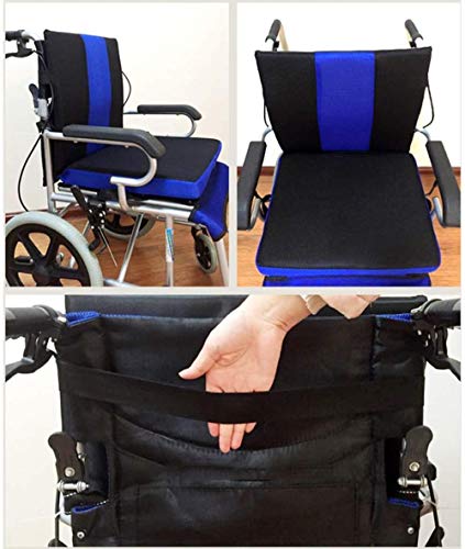YAYY Cojín para Silla de Ruedas Antiescaras Cojín de Nido de Abeja Confort Transpirable Respaldo para Silla de Ruedas Material de Tela Oxford (16 * 17.7 * 1.6 Pulgadas)(Upgrade)