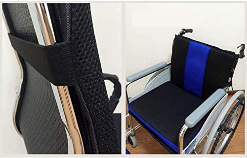 YAYY Cojín para Silla de Ruedas Antiescaras Cojín de Nido de Abeja Confort Transpirable Respaldo para Silla de Ruedas Material de Tela Oxford (16 * 17.7 * 1.6 Pulgadas)(Upgrade)