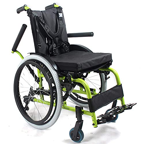 YIQIFEI Silla de Ruedas pediátrica Plegable para niños, sillas de Ruedas Ligeras de Aluminio con propulsión por Asistente para niños, Ancho del Asiento, Respaldo, ar (Silla)