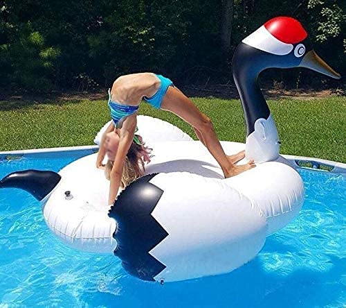 YQDSY 190Cm Gigante Rojo-Coronado Grúa Piscina Inflable Flotador para Niños Adultos Anillo de Natación Playa Juguetes de Agua Flotante de Aire Colche Fila de cojín de aire flotante