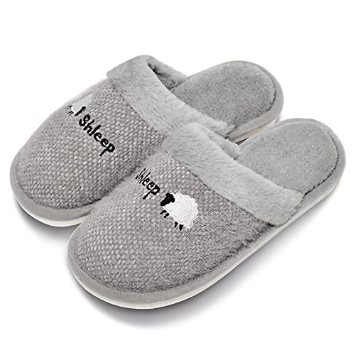 Zapatillas De Casa Para Mujer De Invierno, Zapatillas De Casa De Mujer Con La Memoria De Goma Zapatillas De Casa Antideslizantes Para Interior Y Exterior,Cómoda Y Suave