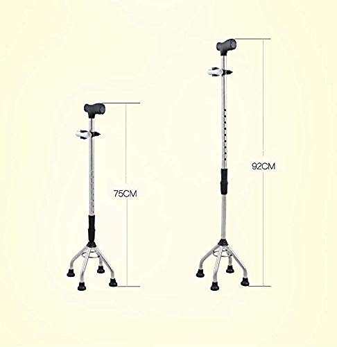 ZCXBHD Bastones De Cuatro Patas Ajustables Discapacitados Ancianos Ligeros Antideslizantes Bastones para Caminatas Caminatas Resistentes Al Desgaste Muletas Rehabilitación Andadores