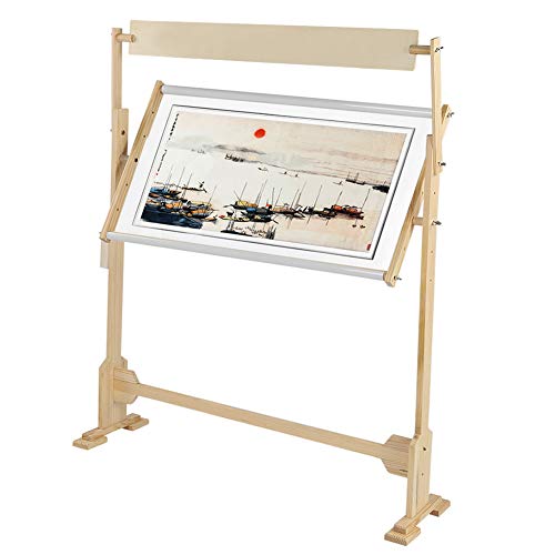 Zerone Marco de Punto de Cruz, Bastidor de Bordado Ajustable, Marcos de Desplazamiento Divididos de 5 Alturas Ajustable, 104 x 87cm