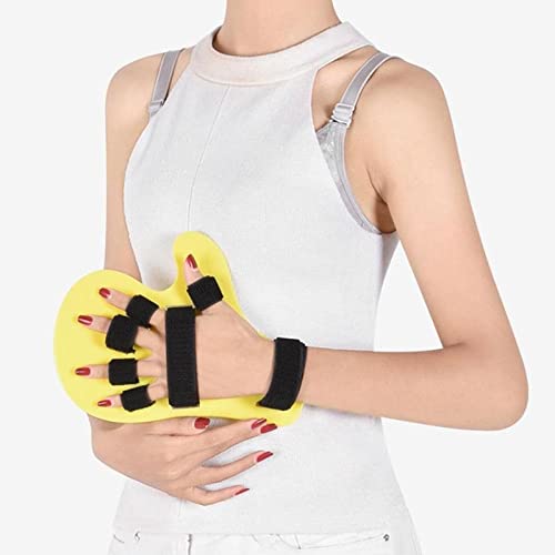 ZHIZHU Corrección de Dedo Ajustable Junta Muñequera Stroke hemiplejia espástica férula ortopédica Brace una férula de Mano de los apoyos Apoyos 211008 (Color : A)