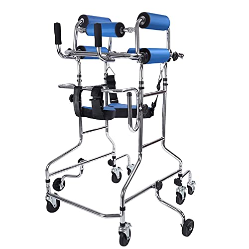 ZRSHBBAD Caminador para Ancianos y Minusvalidos, Adulto Axila Doble Andador for Ancianos Minusválido Andadores Hemiplejia Miembros Inferiores Caminar Rehabilitación Formación Bastón, 8 Ruedas