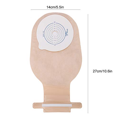 10 bolsas desechables para colostomía, bolsas blandas, para estomas, colostomía, drenaje, sistema de una sola pieza, para estomas, para orina, 20, 60 mm de apertura (tipo de junta)