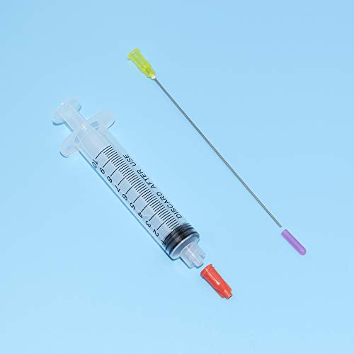 10 pack 10ml Jeringa de plástico luer lock con 19G 4"Punta Roma Agujas y Tapas de jeringa + tapas de agujas para   Experimentos Jeringuilla desechable. Aguja dispensadora