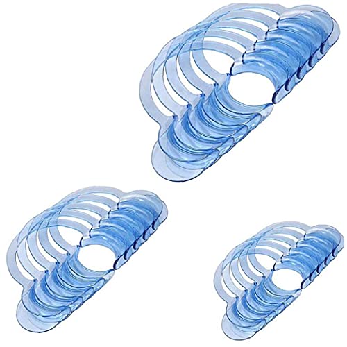 15 Paquete De Varios Tamaños Dental Abrebocas para Los Dientes del Reloj Ya/Juego En Forma De C Que Blanquea Intraoral De Labios De La Abridor De Color Azul para Adultos Y Niños (5 Grande