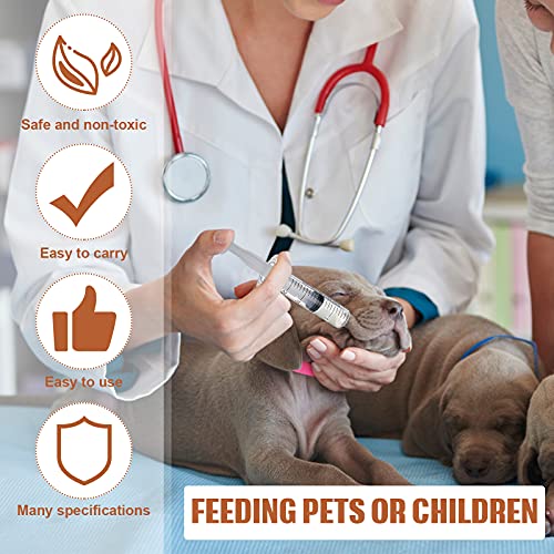 22 Piezas Set de Jeringas de Plastico, Jeringa de Medición de Líquidos Herramientas Industriales para Alimentación de Animales Riego y Usos Múltiples (1 ml, 10 ml, 20 ml, 60 ml)