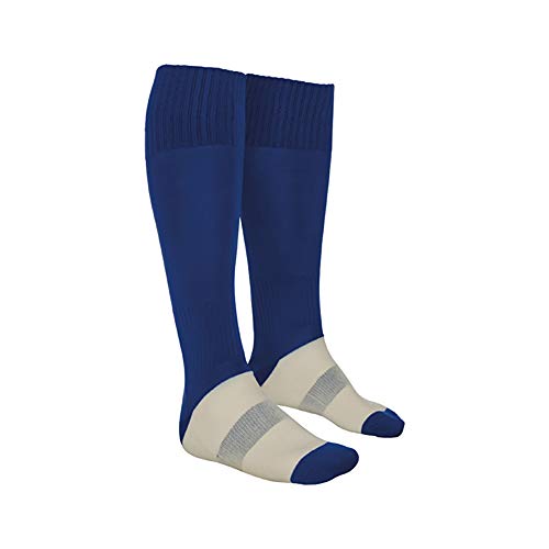 24 JOYAS Medias Deportivas de colores para Fútbol, Ciclismo, Running... Calcetines de compresión y transpirables Unisex para deportes y viajes: Correr, trotar, caminar, volar (JR 35/40, AZUL)