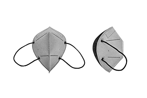 A AIRNATECH Mascarilla Higiénica Plus Gris - Protección Bidireccional - 5 Unidades - Fabricada en España - Certificada por AITEX y homologada por AENOR - Reutilizable hasta 20 lavados