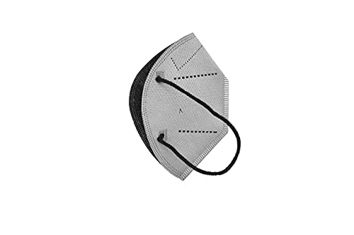 A AIRNATECH Mascarilla Higiénica Plus Gris - Protección Bidireccional - 5 Unidades - Fabricada en España - Certificada por AITEX y homologada por AENOR - Reutilizable hasta 20 lavados