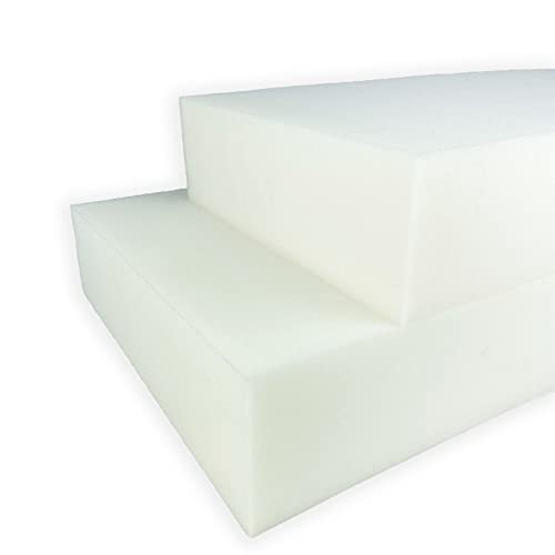 Acomoda Textil - Plancha de Espuma a Medida 23kg/m³. Pieza de Espuma de Alta Densidad y Firmeza para Tapizar, Sillas, Sofás, Colchones, Manualidades. (100X200X2)