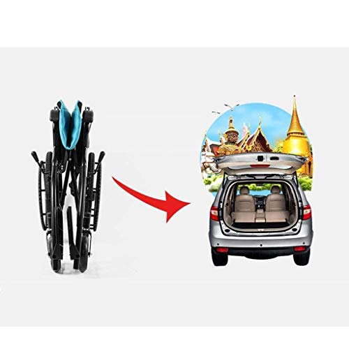aedouqhr Silla de Ruedas autopropulsada, Plegable, para Viajes en casa, para discapacitados/Ancianos, Carrito de Movilidad con Freno Doble, neumáticos no neumáticos, Pedales Ajustables