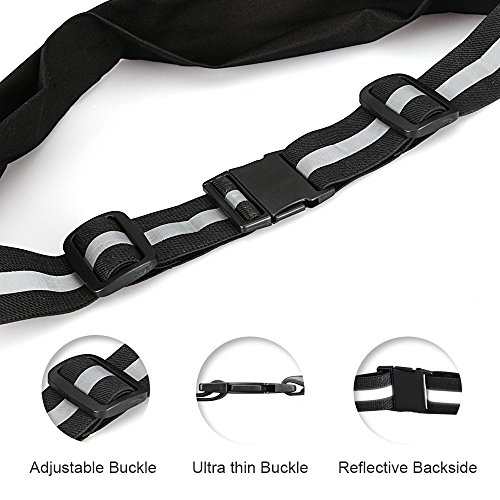 AGPTEK Riñonera Running, Cinturón Portátil para Correr, Riñonera Deportiva Impermeable con Cierre Cremallera y Correa Ajustable, Sports Belt para Guardar Telefono…