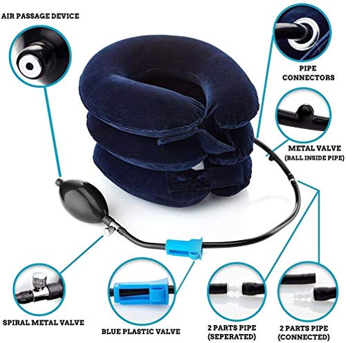 Almohada cervical hinchable de tracción cervical dispositivo de tracción cervical dispositivo de tracción cervical dispositivo de tracción cervical para relajación muscular
