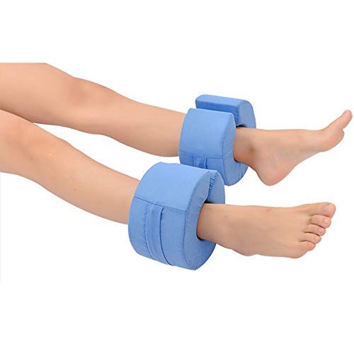 Almohadilla Protectora del Cojín con Soporte para El Talón Y El Tobillo (1 Par), Almohadilla De Apoyo para Elevador De Manos O Pies, Descanso para Aliviar La Presión De Llagas Y Úlceras,Blue