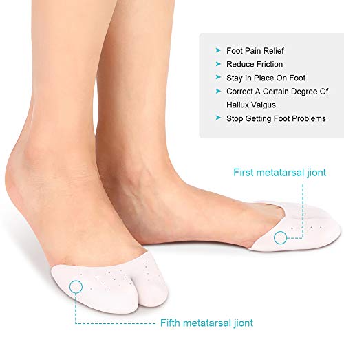 Almohadillas Metatarsianas de Gel, Almohadillas Metatarsales Transpirables, Almohadillas de Silicona para Callos del Pie, Neuroma de Morton, Callos y Ampollas, Alivio del Dolor de Pie, 1 Par