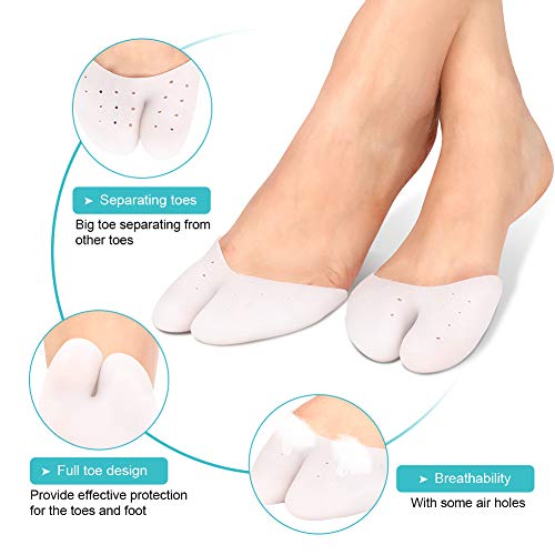 Almohadillas Metatarsianas de Gel, Almohadillas Metatarsales Transpirables, Almohadillas de Silicona para Callos del Pie, Neuroma de Morton, Callos y Ampollas, Alivio del Dolor de Pie, 1 Par