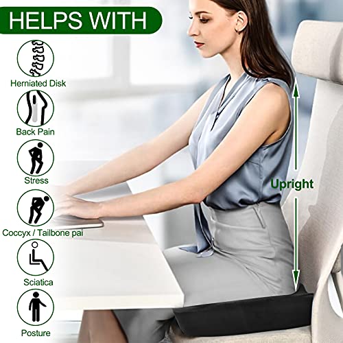 Amazon Brand - Umi Cojín de Asiento Ortopédico, Cojines de Espuma Viscoelástica para Sillas, Cojín de Asiento para Ciática, para Alivio del Dolor de Coxis, Presión, Úlceras