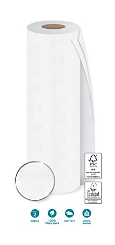 Amoos Rollos De Camilla De 2 Capas Color Blanco 917 Gr - Pack de 3