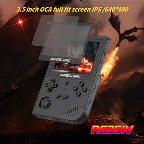 Anbernic RG351V Consola Retro Portatil con Wifi, Buena Retro Game Console 64GB con 2500 juegos,soporta PSP,NDS,DC, RK3326 Chip 1.5GHz,Open Source Linux System Consola de videojuegos retro 3.5"IPS