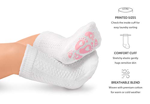 Anole Calcetines bebe niña verano altos tobilleros, ropa para recién nacido, bebé niño y niña perfectos para pantalones y conjuntos de tipo infantil con ranitas color blanco