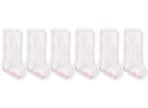 Anole Calcetines bebe niña verano altos tobilleros, ropa para recién nacido, bebé niño y niña perfectos para pantalones y conjuntos de tipo infantil con ranitas color blanco