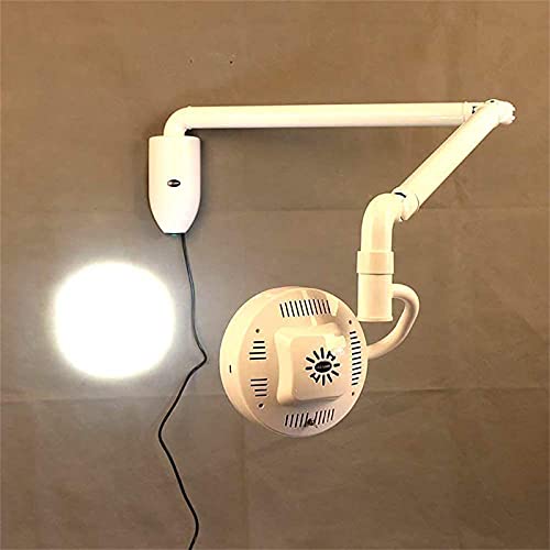 ANYURAN Lámpara sin Sombra de cirugía médica, Lámpara sin Sombras de luz de Examen médico quirúrgico LED montada en la Pared de 30 W Lámpara sin Sombras quirúrgica de rotación de 360 ° Lámpara