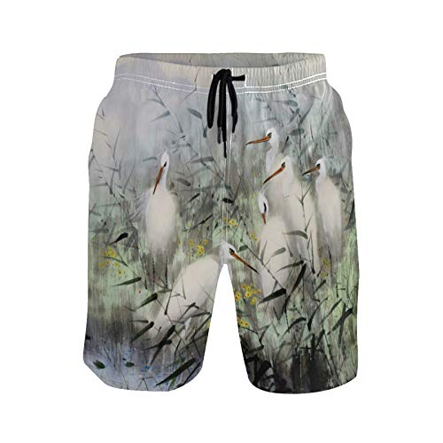 Arte Japonés Animal Grúa Pájaro Bañador para Hombre Pantalones Cortos Bañadores Shorts para Hombres Natacion Piscina Surf Playa