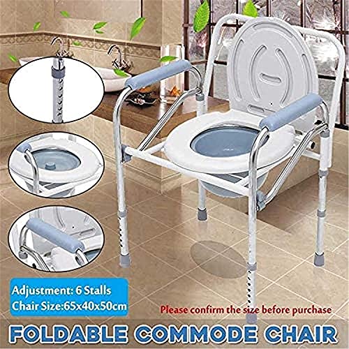 Asiento acolchado, sillas de ducha, baño plegable portátil del baño para ir al baño para orines cómodamente cómodos Silla de ducha de asiento sin deslizamiento para personas mayores con discapacitados
