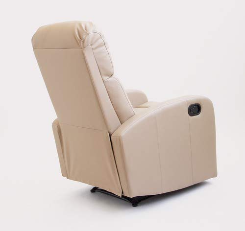 Astan Hogar Confort Sillón Relax con Reclinación Manual, Tapizado en PU Anti-Cuarteo. Modelo Premium AH-AR30600TP, Topo, Compacto