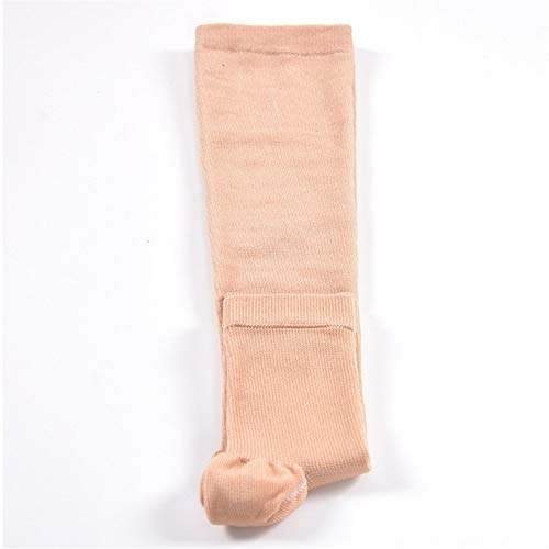 Ayudante útil Abertura en los pies de compresión Calcetines de los Hombres de la Rodilla Alta Calcetines Largos de circulación por presión Unisex Medias de presión de Venas varicosas