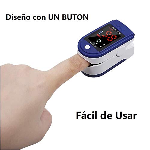 azorex Oxímetro de Dedo Digital Monitor de Ritmo Cardíaco Pulsioxímetro de Dedo con Pantalla OLED para Medición de SpO2 para Viajes Deportivos